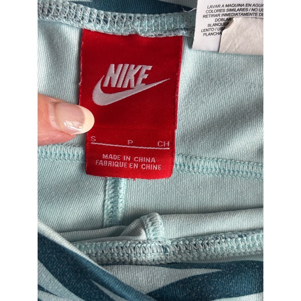 Nike Running Tights Athletic Leggings Teal Zigzag Print YOGA Activewear SmalL - Picture 5 of 7